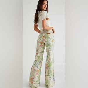 Wrangler jeans. White with floral print. Bought at free people store